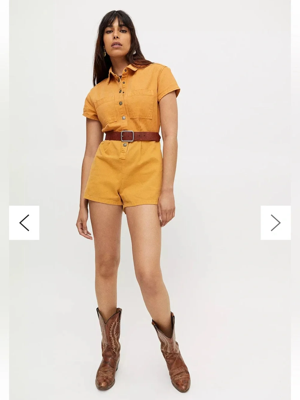 BDG Urban Outfitters Denim Utility Romper / Jumpsuit, Size XS, NWOT, $95 MSRP - Picture 4 of 11
